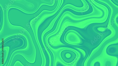 Abstract Mint Green Background Animated Liquid Marble Texture Fluid Flowing Wave Motion