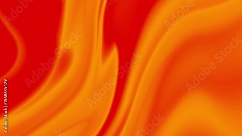 Abstract Orange Background Animated Liquid Wave Fluid Flowing Marble Texture Hot Lava Swirl