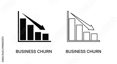 Understanding Business Churn: Trends & Solutions Vector