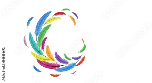 Colorful abstract swirl design with vibrant gradient loops