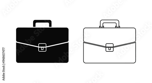 Professional Briefcase Designs: Sleek and Stylish Business Cases Vector