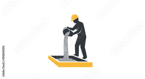 Construction worker on a scale.