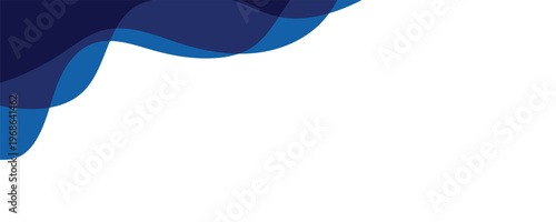Abstract Blue Wave Banner Background Design