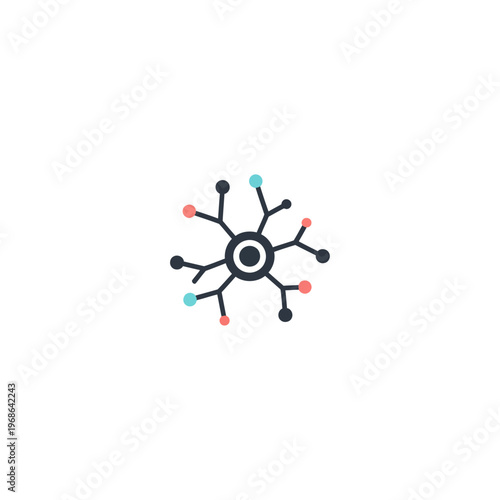 Molecular structure with colored bonds and atoms.
