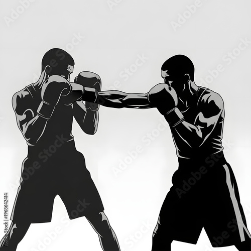 silhouette of a boxer