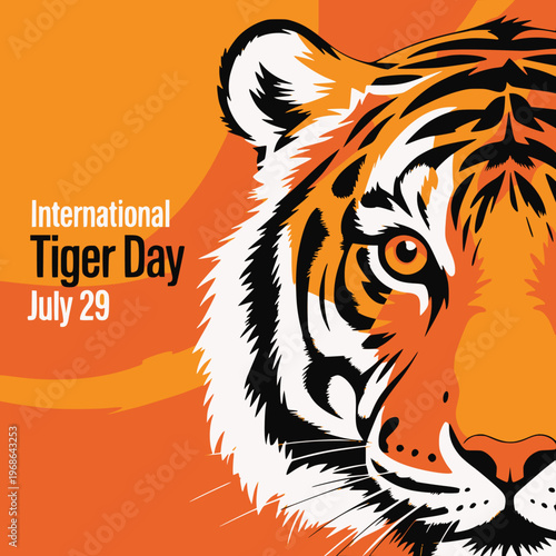 International tiger day illustration