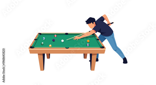 Man playing billiards on a professional pool table