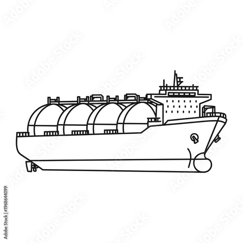 Large LNG Carrier Ship Vessel.