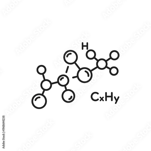 Molecular structure of chemical compound.