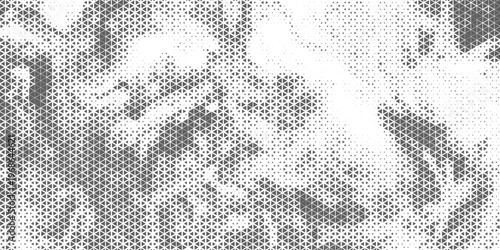 Halftone triangles pattern. Abstract geometric gradient background. Vector illustration