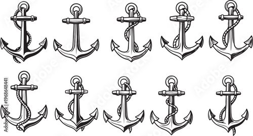 Tableau sur toile Illustration of various types of antique wall-mounted candle holders Vector