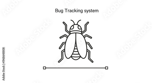 Bug Tracking Icon – Software Testing, Debugging and Error Detection Line Icon