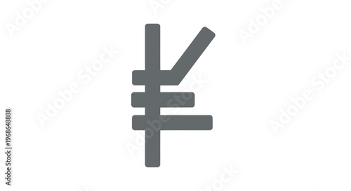 Yen Currency Symbol Icon – Financial Money Sign Minimal Solid Design