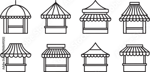 Canvas-taulu A collection of eight distinct architectural bridge designs in black and white s