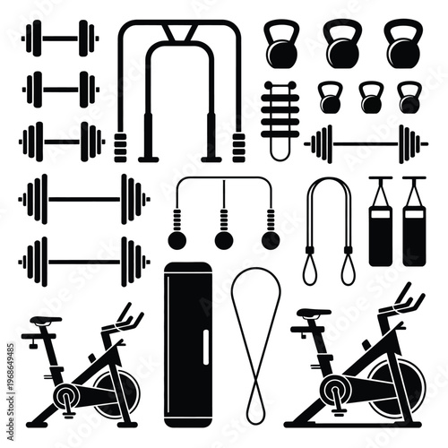 Black and white of musical instruments and audio equipment