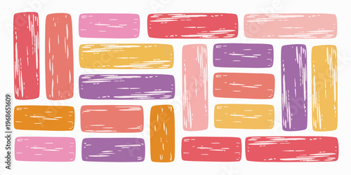 Bright gradient stripes in red orange yellow purple and pink