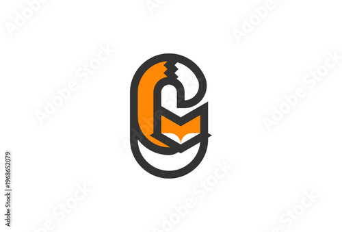 Letter G Fox Logo, Fox with Letter G combination, Fox Logo Design, vector illustration