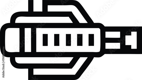 Essential Industrial Machine Engine Block with Interconnecting Components and Pipes Icon