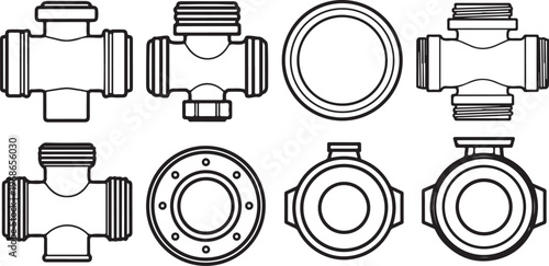 Tableau sur toile Illustration of various types of springs and spring mechanisms Vector