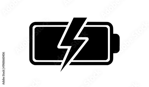 Fast charging badge icon vector for electronic devices