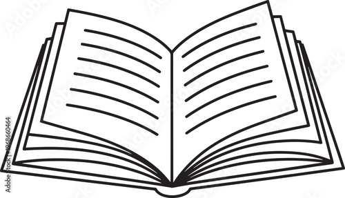 Open book with blank lined pages lined paper blank pages