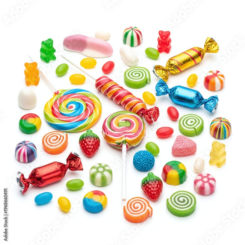 set of colorful candies