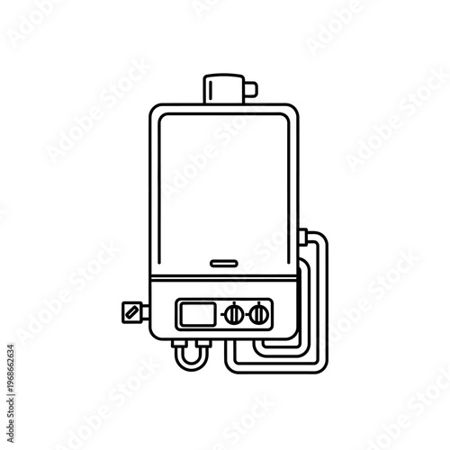 Wall Mounted Gas Boiler Water Heater Unit.