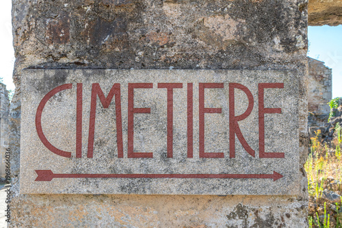 Village en ruine de Oradour-sur-Glane dans le Limousin en France.