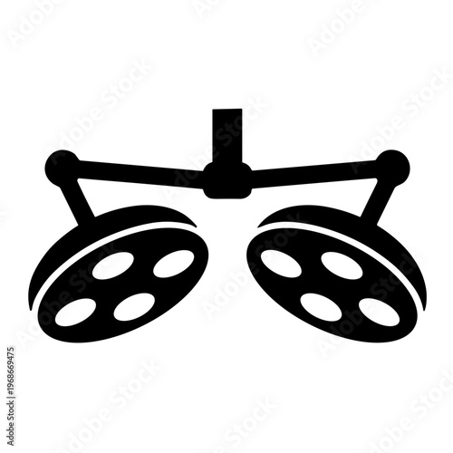 vector illustration of a operating light