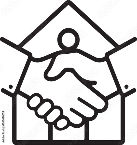 Set of line icons related to real estate, property, buying, renting, house, home. Outline icon collection.