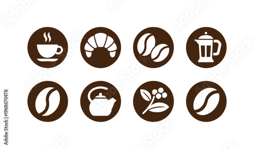 Coffee Logo Isolated Coffee Cup on White Background Vector