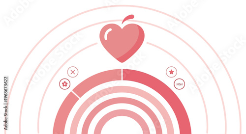 Love Meter Rainbow with Heart Icon and Progress Bar