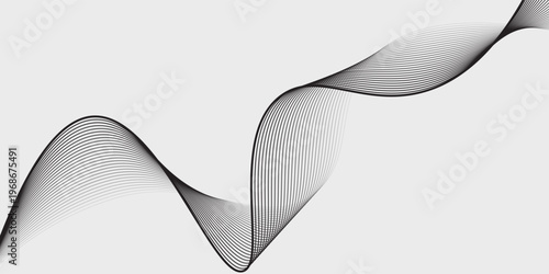 Abstract vector background with black wavy lines. EPS10