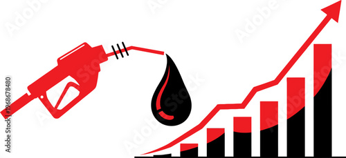 Fuel Price Increase – Gasoline Cost Rising Illustration