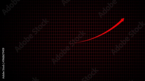 Simple graph bar icon data visualization. Represents metrics, analysis, and performance tracking Business growth concept, business up Animated arrow growth Bar graph shows steady progress.4k video ..