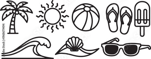 Hand-drawn sketches of various objects including flowers, a skull, and tools Vector