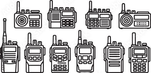 Various smartphone designs showing different screen and camera layouts Vector
