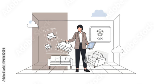 Interior Designer Consulting with Virtual Furniture Options, Modern Home Decor