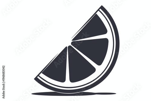 Organic Lemon Wedge Illustration - Vibrant Yellow Food Ingredient