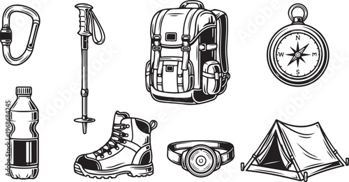 Various historical instruments drawn in scientific and artistic styles Vector