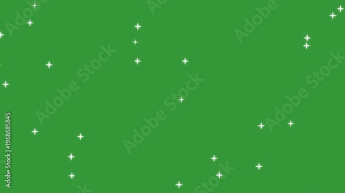 Glowing starburst twinkle fx, particular twinkling star explosion, magical light blast animation, green screen 4k video