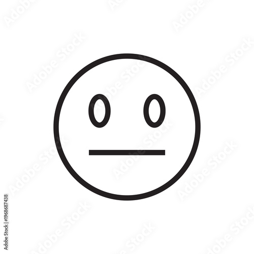 Neutral Face Average User Satisfaction Feedback Icon