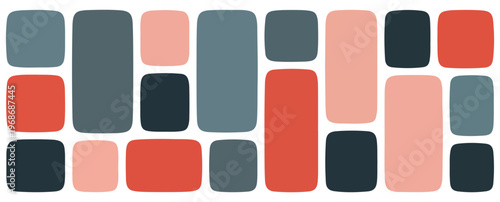 Doodle Hand Drawn Frames Set with Irregular Shapes, Organic Wavy Rectangles and Colorful Rough Edge Borders, Creative Sketch Picture Frames for Artistic Design