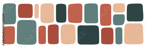 Doodle Hand Drawn Frames Set with Irregular Shapes, Organic Wavy Rectangles and Colorful Rough Edge Borders, Creative Sketch Picture Frames for Artistic Design