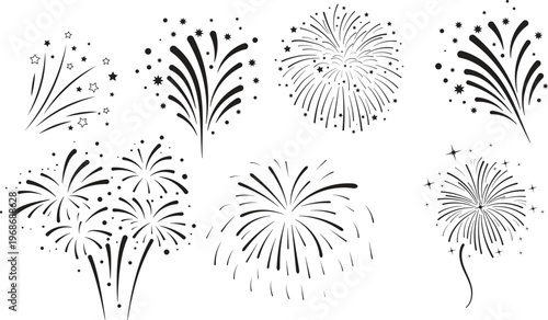 Festive Firework Bursts