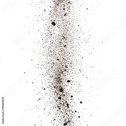 Abstract Dust Trail on White Background.