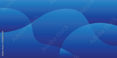 Blue Abstract Fluid Wave Background with Gradient Layers, Smooth Curved Shapes and Minimal Modern Style, Perfect for Website Headers, Banners, Presentations and Corporate Use