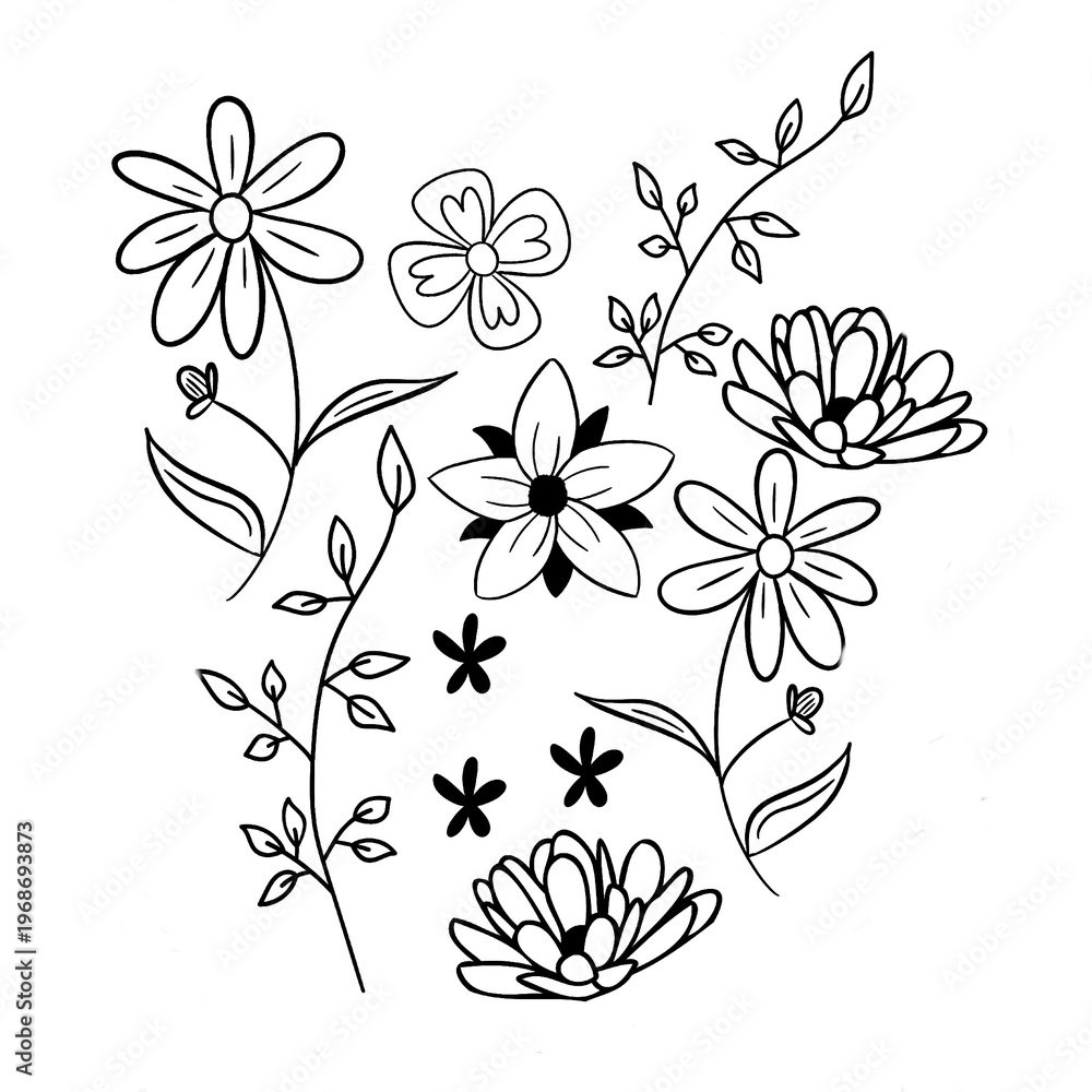 Fototapeta premium floral background with flowers