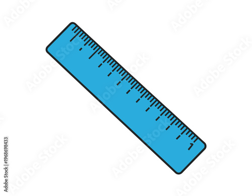 Blue Ruler With Measurement Markings measuring scale