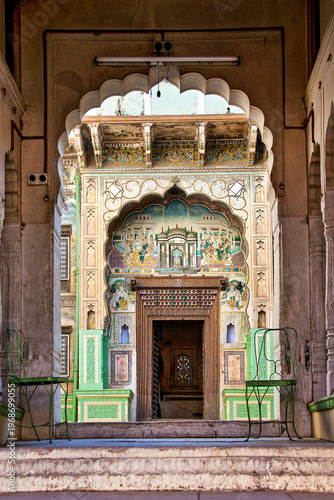 A doorway in Jodhabai palace in Fatehpur Sikri, Uttarpradesh, India